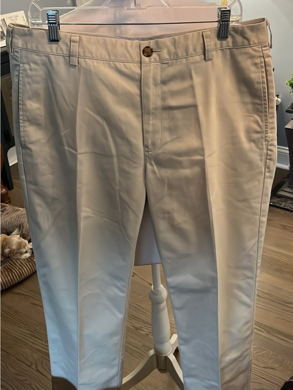 L.L. Bean Men's Chino Pants in Cream/Tan